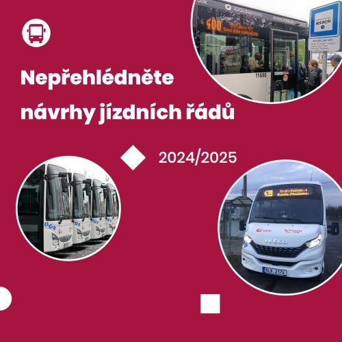 Návrhy autobusových jízdních řádů pro rok 2024/25