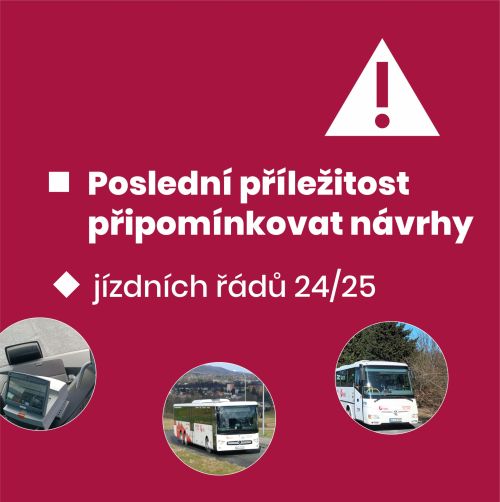 Návrhy autobusových jízdních řádů pro rok 2024/25