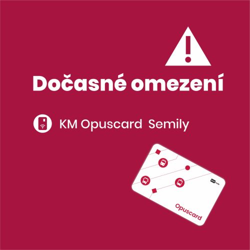 Kontaktní místo Opuscard Semily,  dočasné omezení služby.