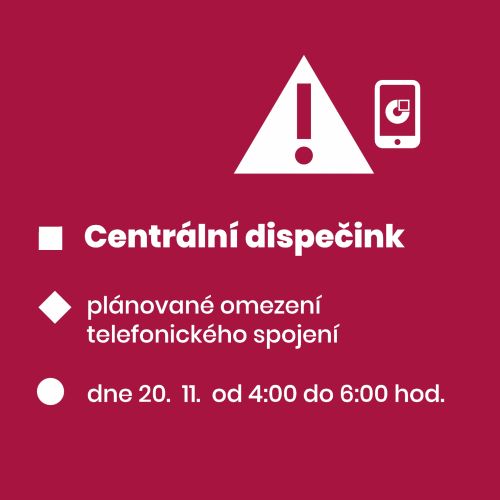 Centrální dispečink plánované omezení tel spojení